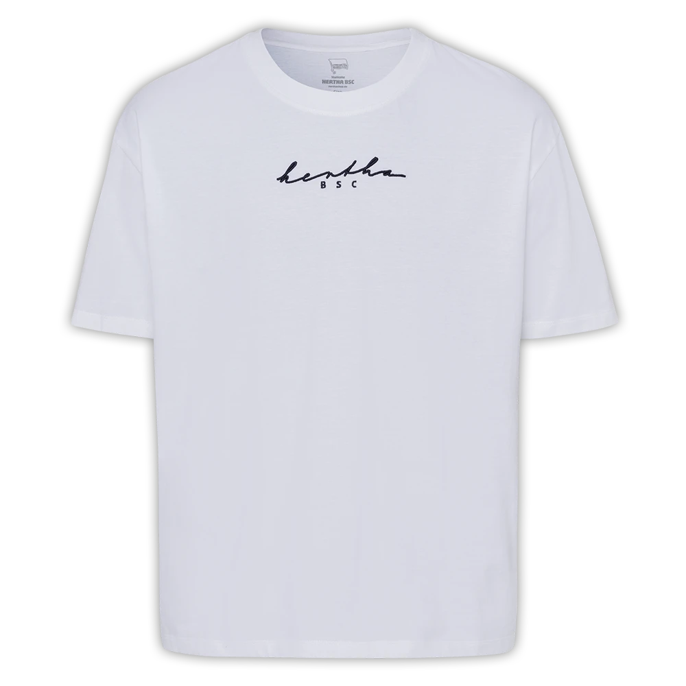 Indien T-Shirt Schriftzug Loose Fit Weiß